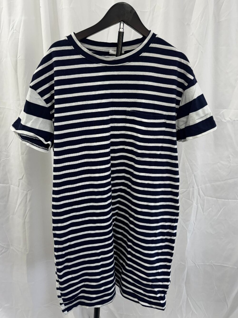 Gap Navy White Stripe T-Shirt Sheath Dress Nautical Coastal Sz XL